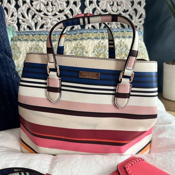 Kate Spade | Laurel Way Berber Striped Crossbody Purse With Matching Wallet EUC - Picture 2 of 11